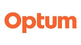 The word "Optum" is displayed in bold, orange letters on a white background.