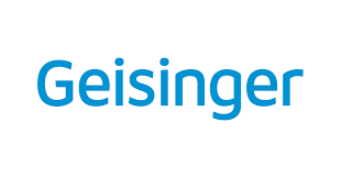 The word "Geisinger" is written in bold blue letters on a white background.